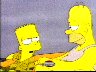 Bart and Homer in a boat