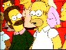 Homer and Flanders at football game