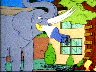 Homer eaten by Stampy (the elephant)