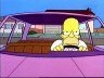 Sad Homer in his car
